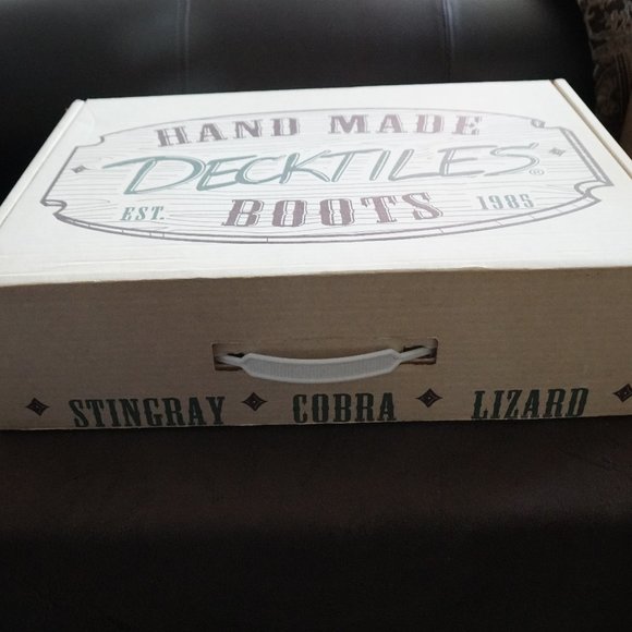 Hand Made STINGRAY Cowboy Western DECKTILES BOOTS w Eyes SZ 6.5 - Picture 3 of 16